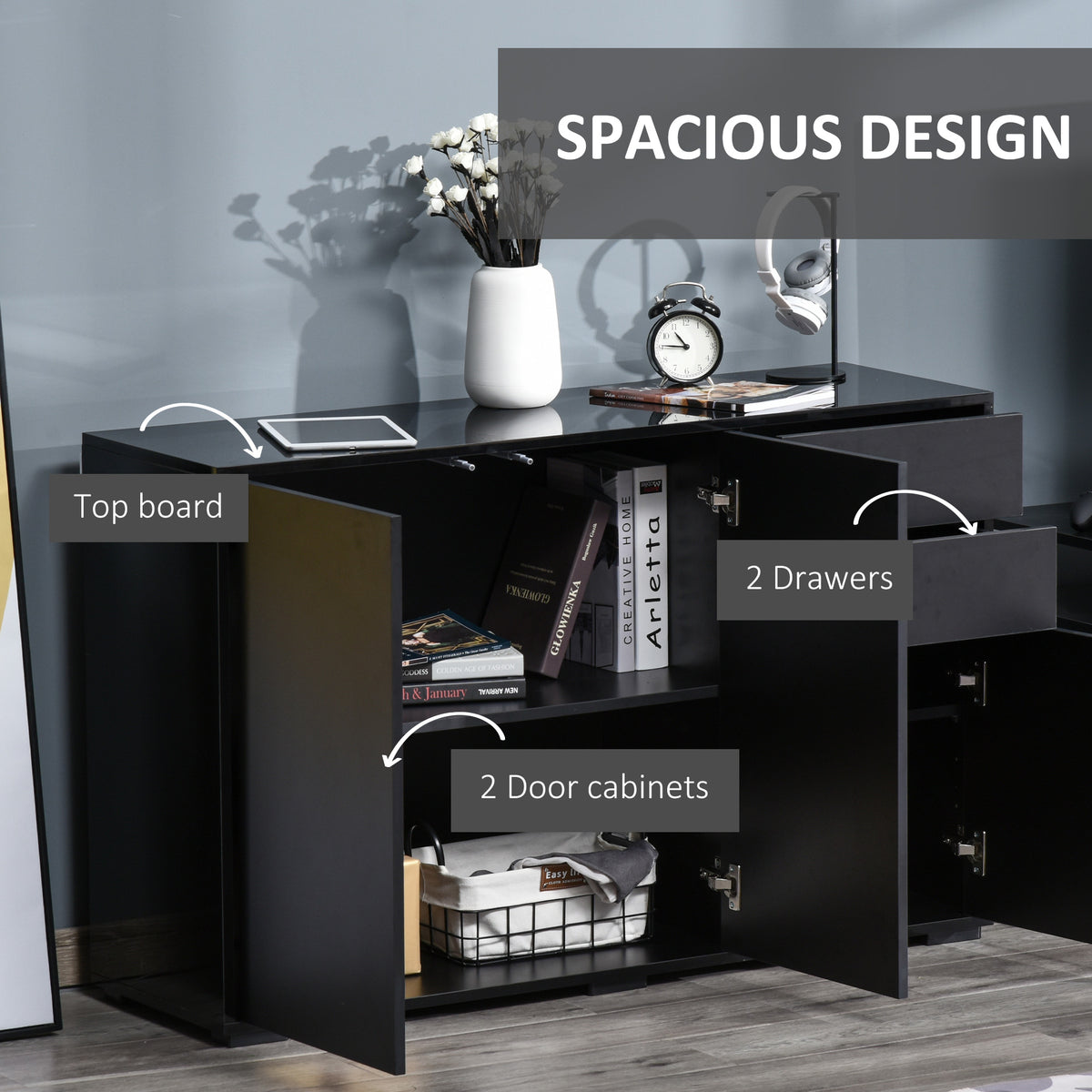 Modern kitchen sideboard storage cabinet