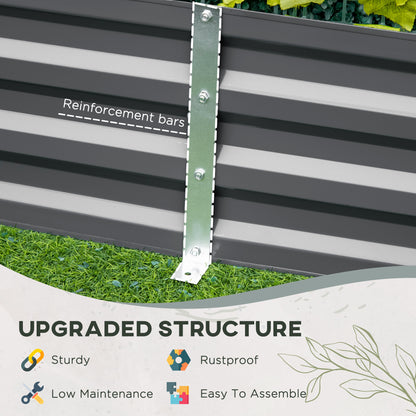 Jardinera elevada de 180 cm con 2 jaulas para tomates