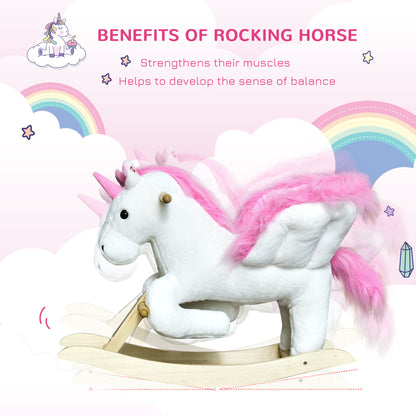 Baby rocking horse plush animal with sounds
