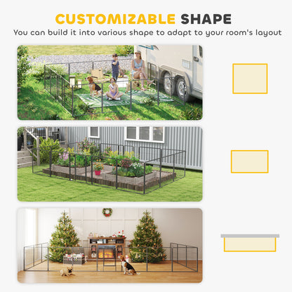 Heavy-duty modular steel dog playpen
