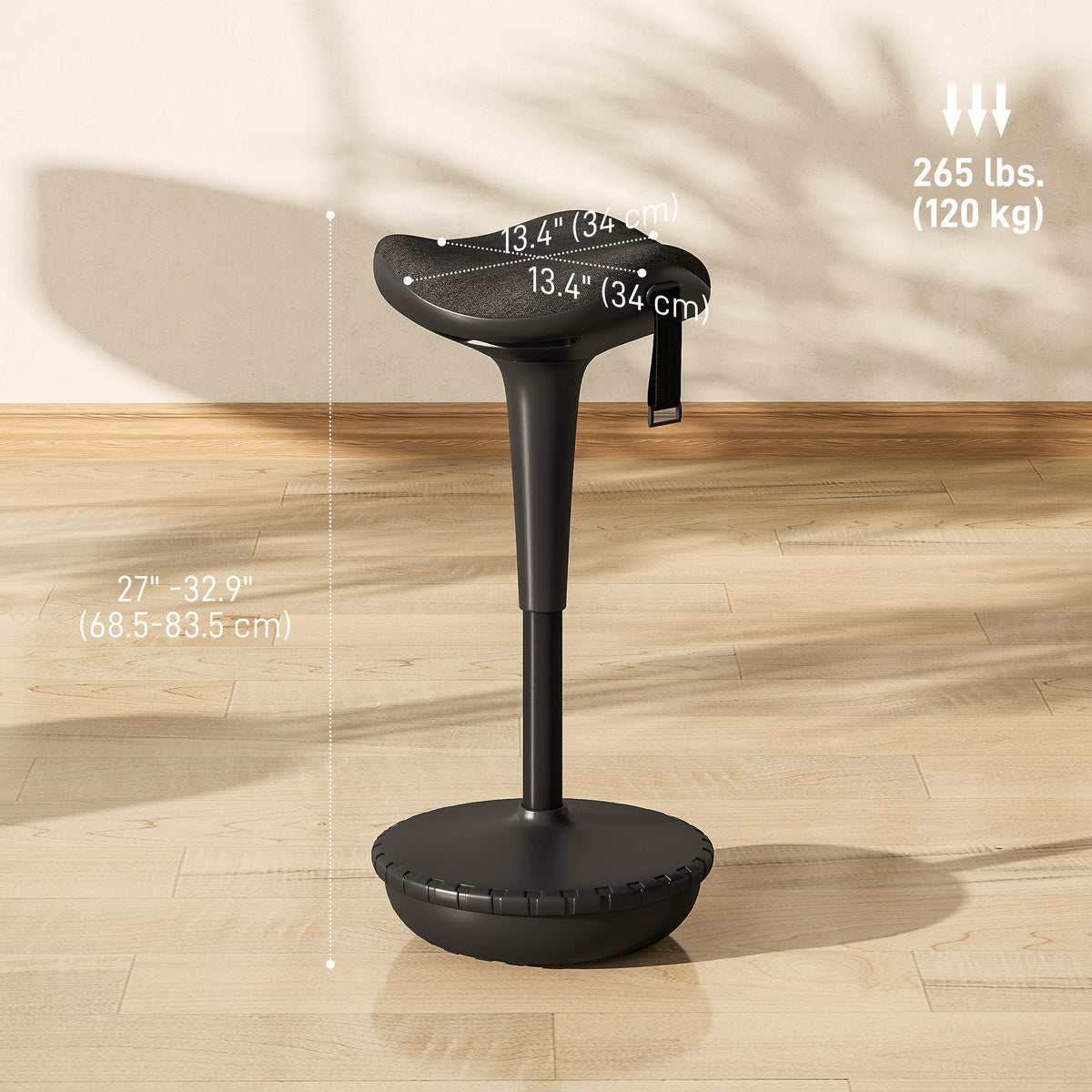 Ergonomic adjustable standing desk stool