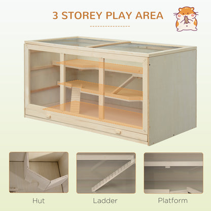 Wooden hamster cage