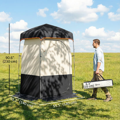 Tienda de ducha para camping con bolsa solar portátil