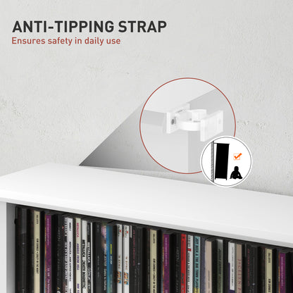 8-Tier Slim CD and DVD Storage Shelf