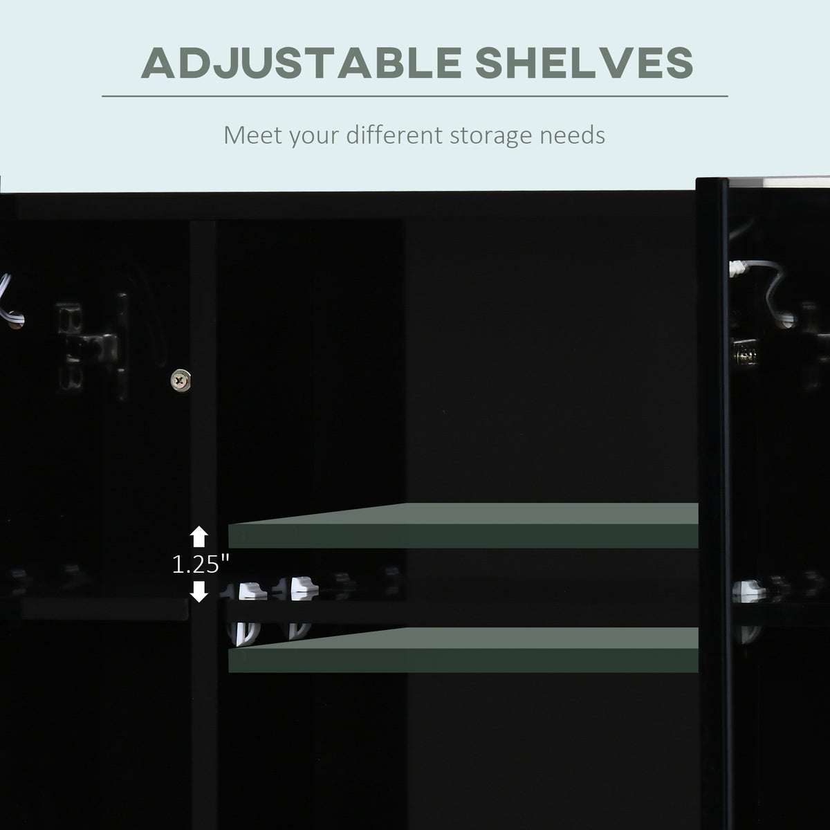 LED Wall Mirror Cabinet with Adjustable Shelves