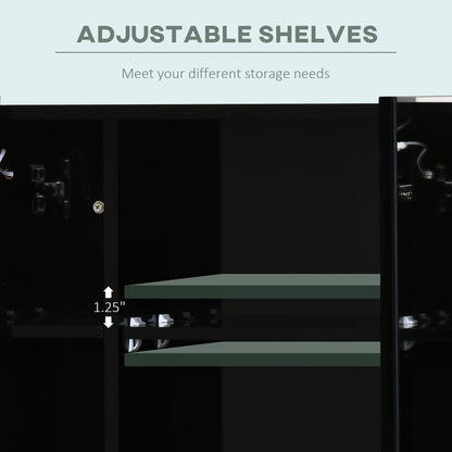 LED Wall Mirror Cabinet with Adjustable Shelves