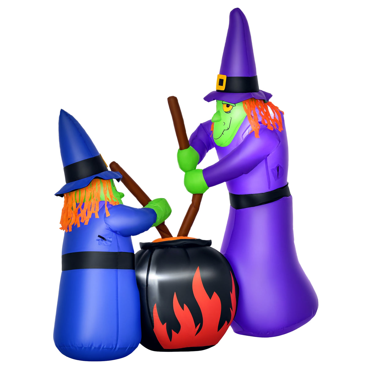 Decoración inflable de Halloween de 6 pies con calabaza, fantasmas y LED