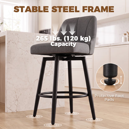 Modern swivel bar stools — Set of 2