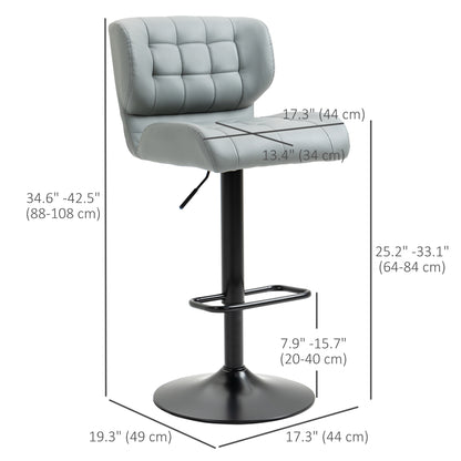 Swivel adjustable bar stools set of 2