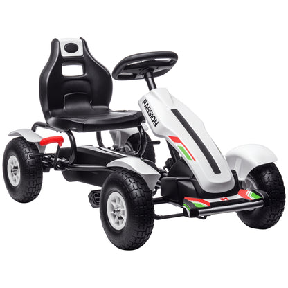Pedal go kart for kids with handbrake