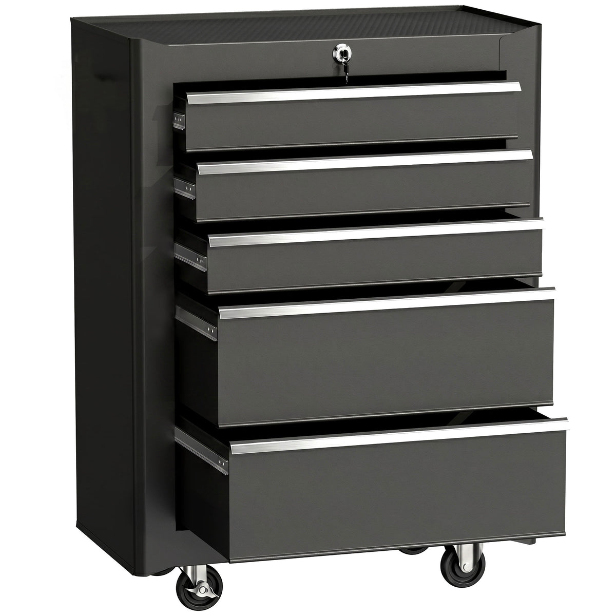 5-Drawer Rolling Lockable Steel Tool Chest