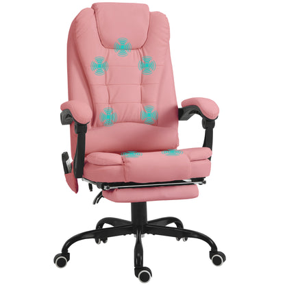 Silla de oficina de masaje reclinable con reposapiés