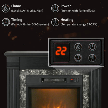 Electric fireplace mantel freestanding heater