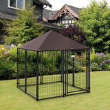 Corral exterior para perros de acero con cerradura