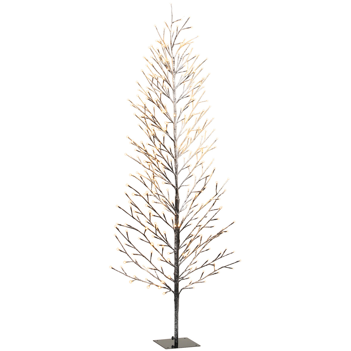 180 cm (183 cm) Lighted Snow-Flocked Twig Tree with LEDs