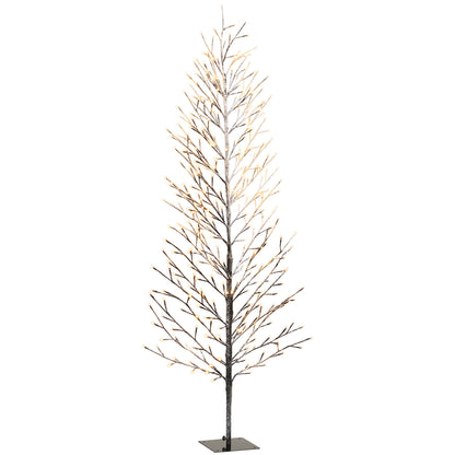 180 cm (183 cm) Lighted Snow-Flocked Twig Tree with LEDs