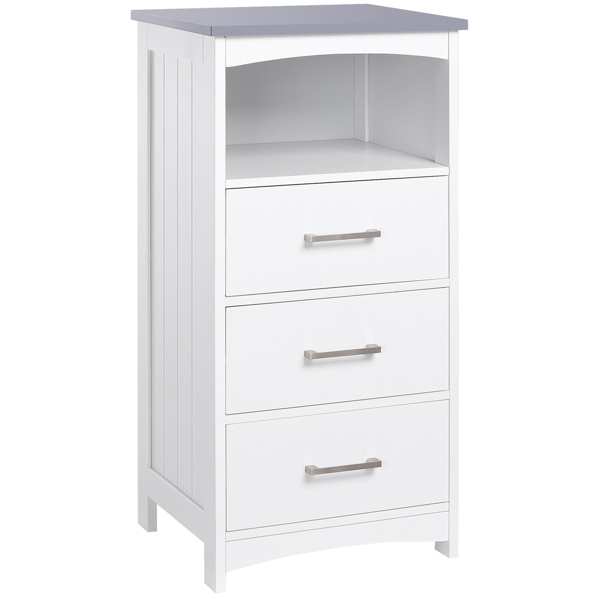 Narrow Bathroom Floor Cabinet with 3 Drawers