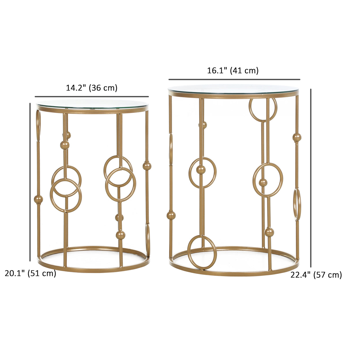 Nesting Coffee Tables Set — Set of 2