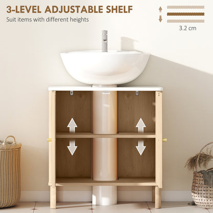 Meuble-lavabo sur pied avec portes rainurées — photo 5