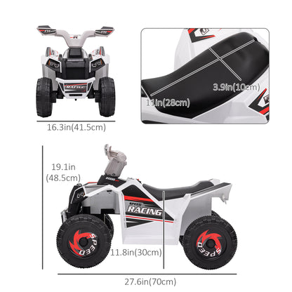 Coche eléctrico cuatrimotor para niños 6V