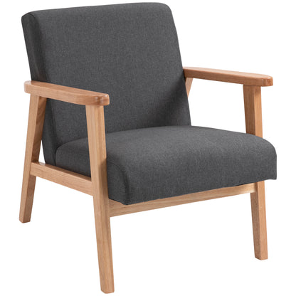 Accent Chair Mid-Century Modern Retro Fabric with Armrests