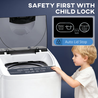 Portable Washer Automatic 8 Programs 6 Water Levels