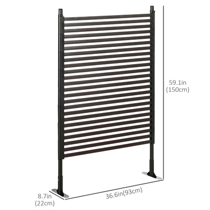 150cm Metal Garden Fence - Brown Outdoor Barrier