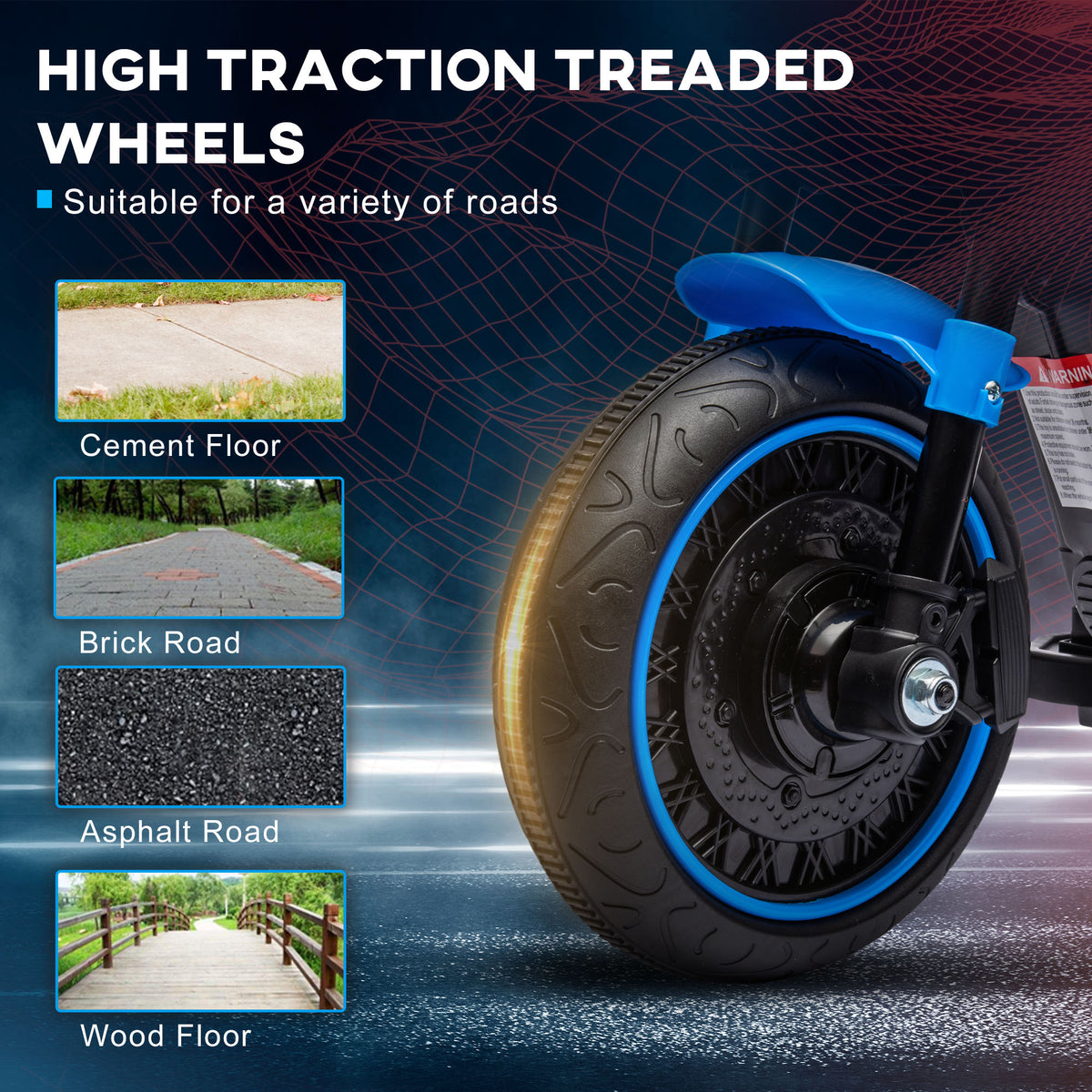 Electric Motorcycle Kids 6V with Training Wheels