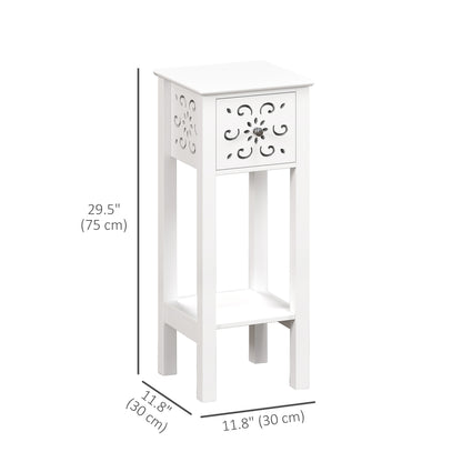 Nightstands with drawer and open shelf set of 2