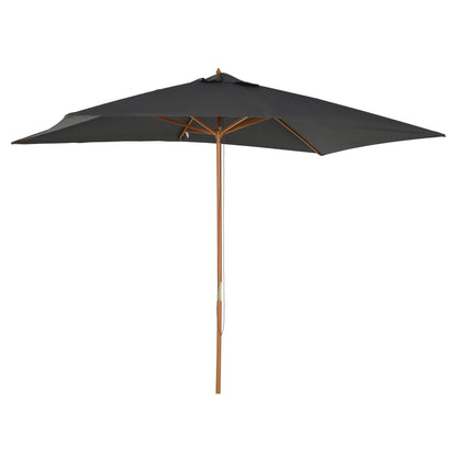 Rectangular Patio Umbrella Bamboo Ribs 7 x 10 ft