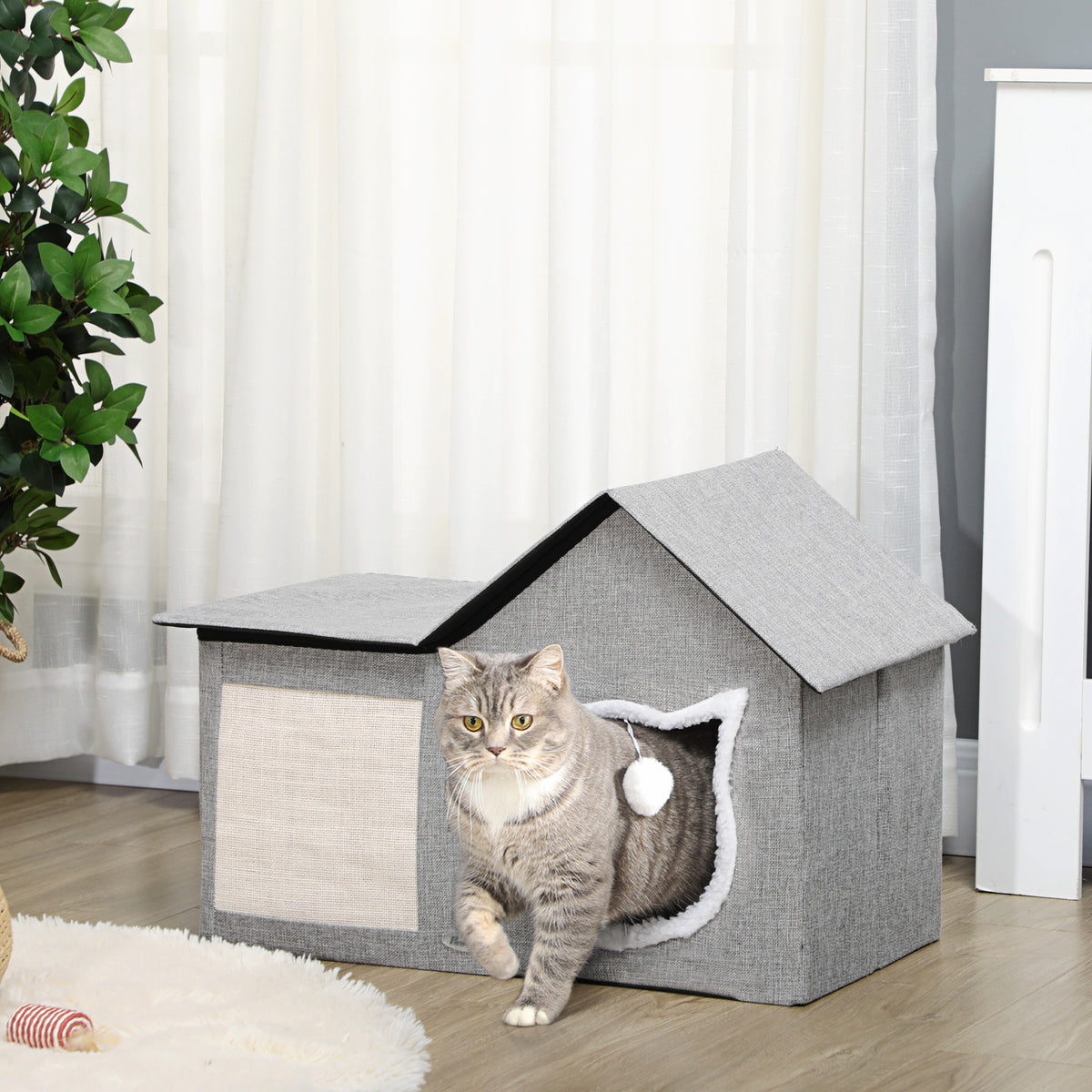 Multi-functional cat cave bed house