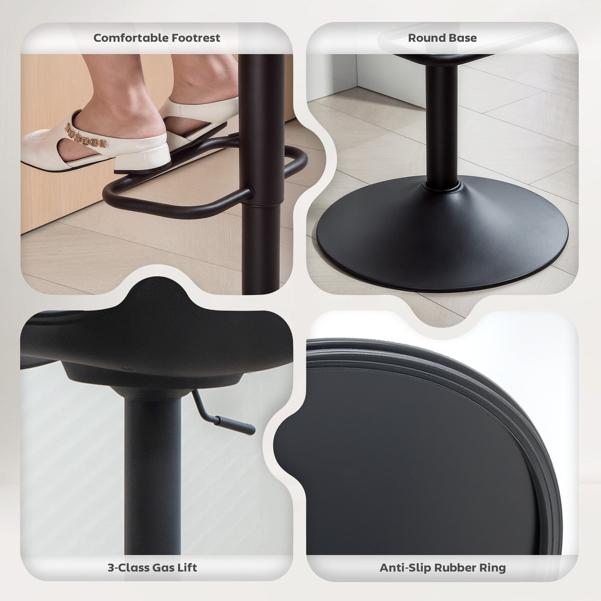 Counter height swivel bar stools set of 2