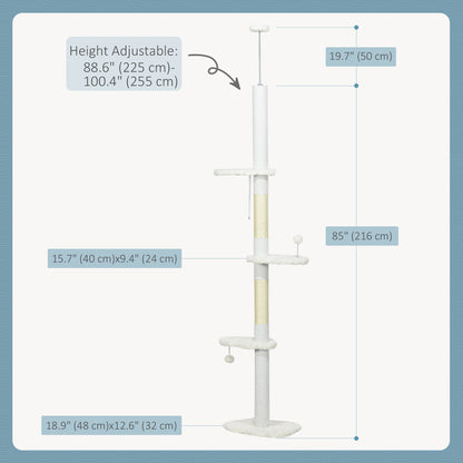 Floor to Ceiling Adjustable Cat Tree