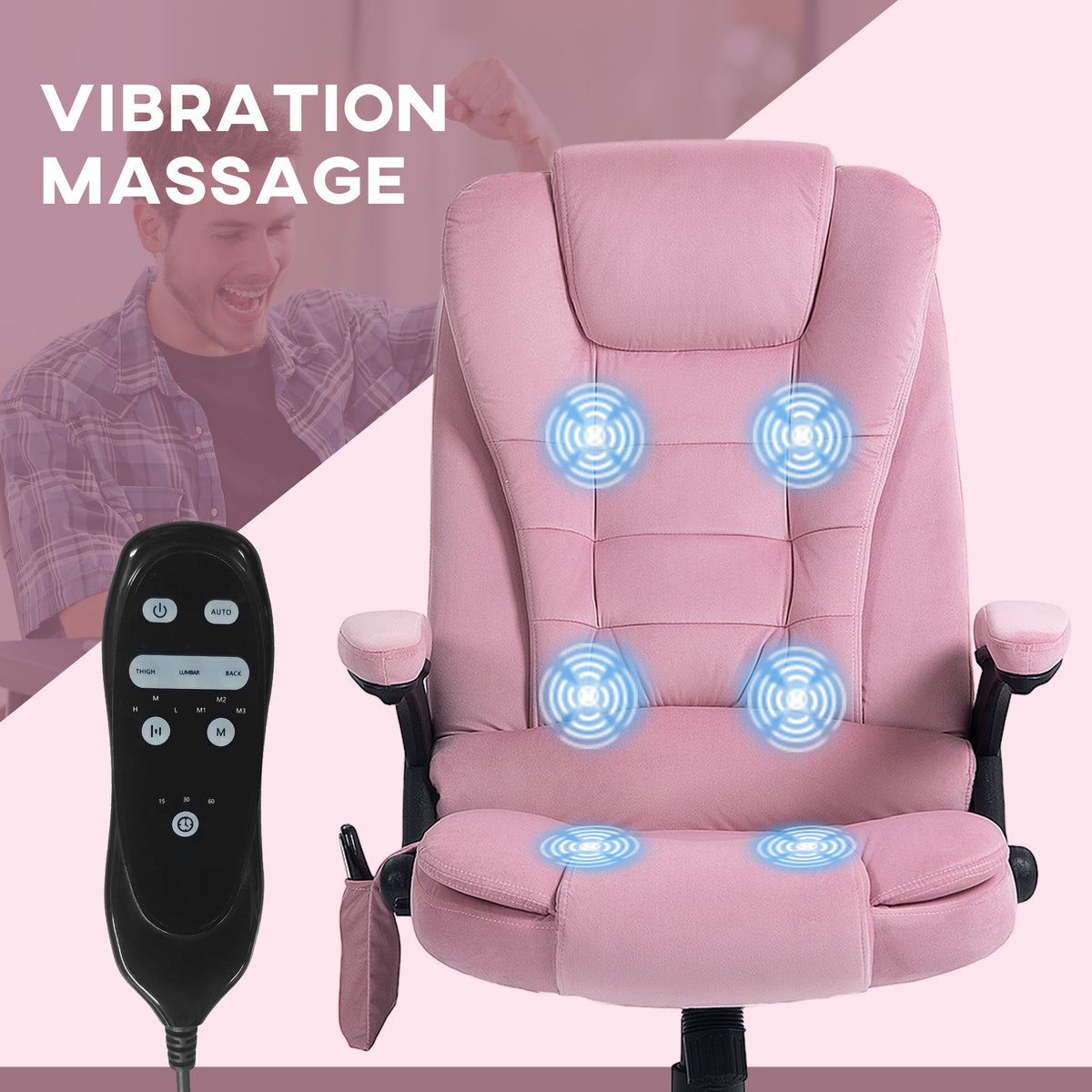 Reclining Executive Massage Office Chair with High Back