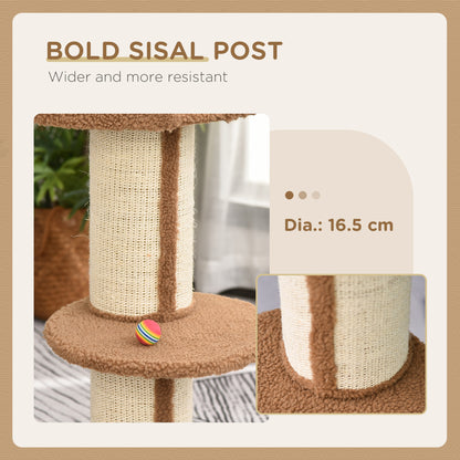 Multi-Tier Cat Tree with Sisal Scratching Post and Bed