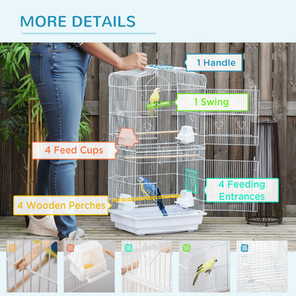 Flight Bird Cage 2 Doors with Perches and Feeders