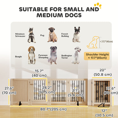 Freestanding Folding 3-Panel Pet Gate