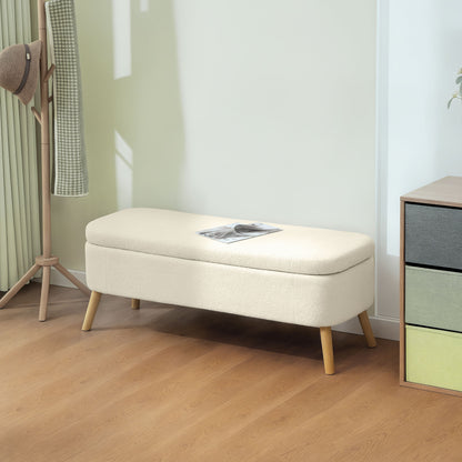 Teddy fleece storage bench 120 cm