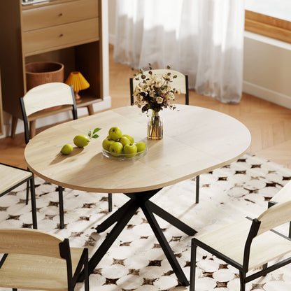 Industrial extendable dining table