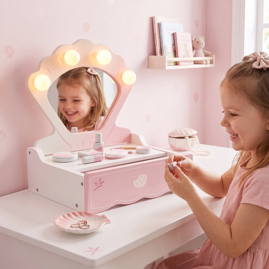 Kids Vanity Set with Lighted Mirror