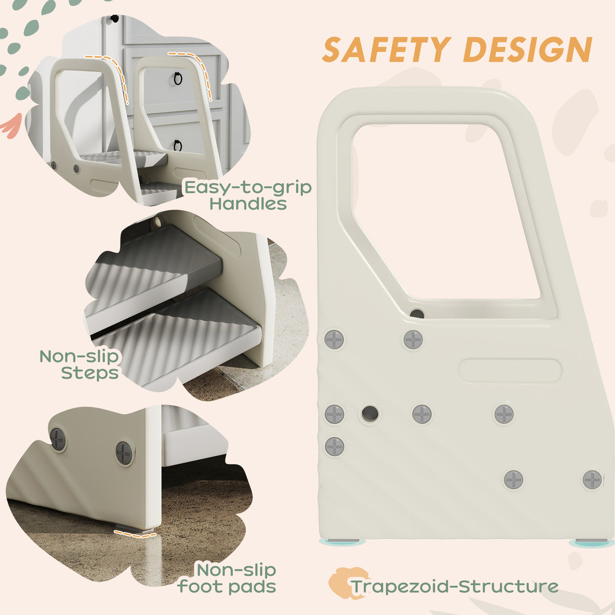 Adjustable Step Stool for Toddlers with Handle