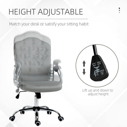 Office chair velvet tufted adjustable swivel task
