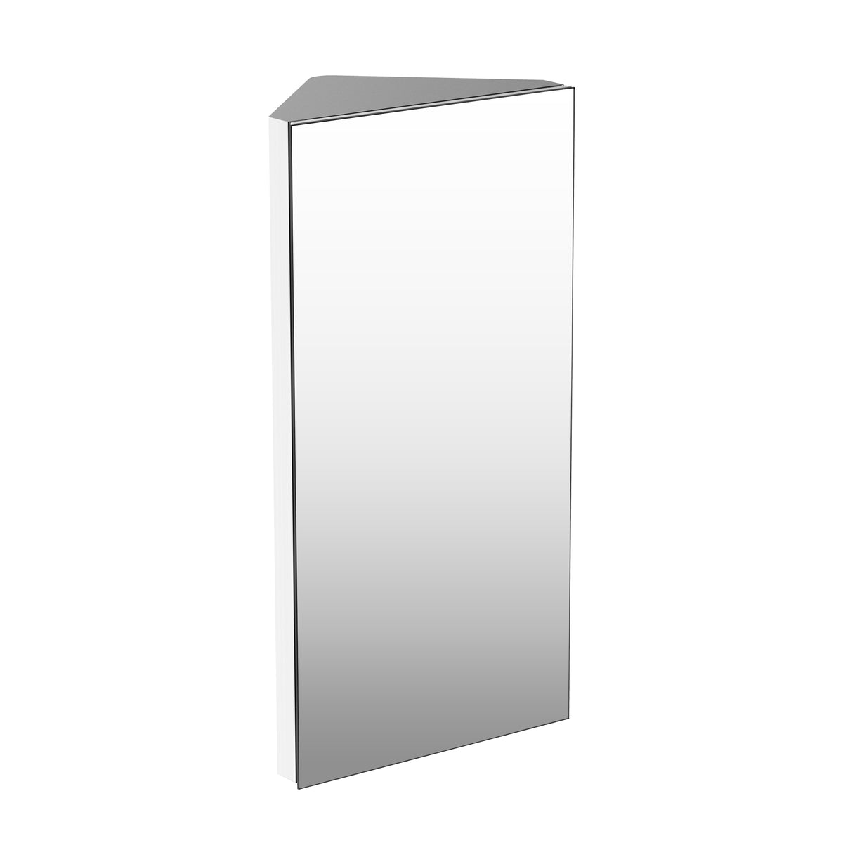 Wall mounted stainless steel bathroom corner mirror cabinet