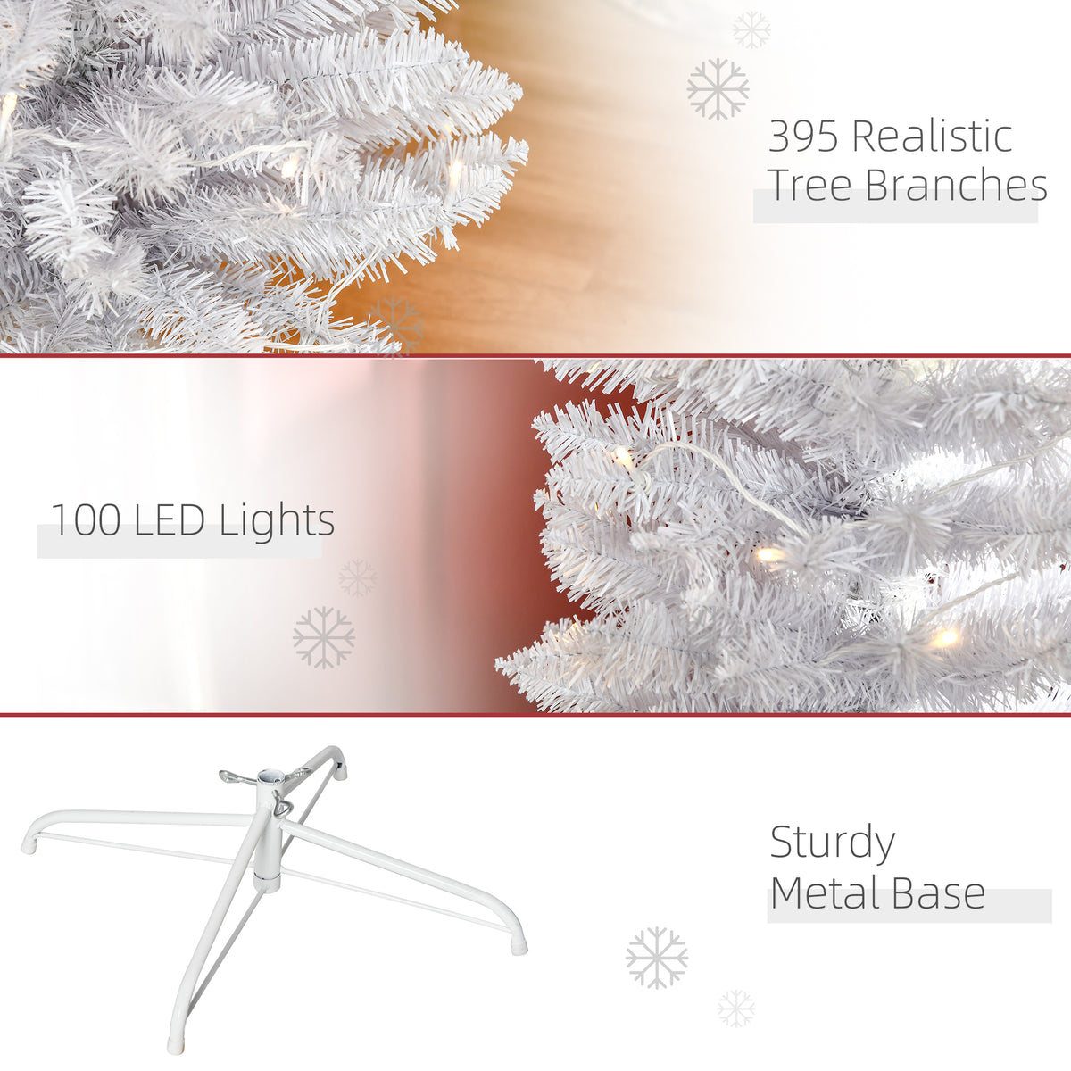 7.5ft Pencil Christmas Tree Realistic Pine Needles