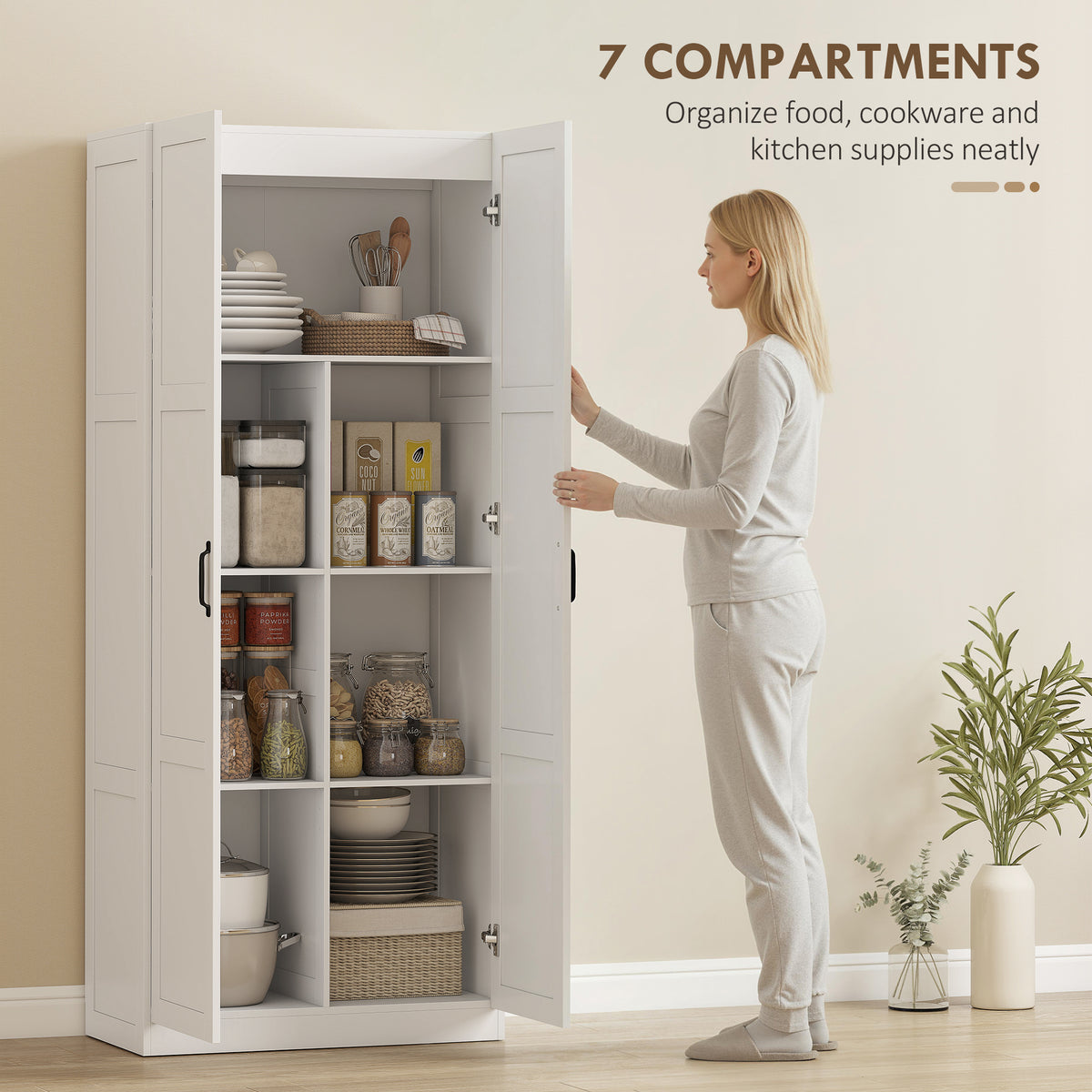 Farmhouse pantry kitchen storage cabinet