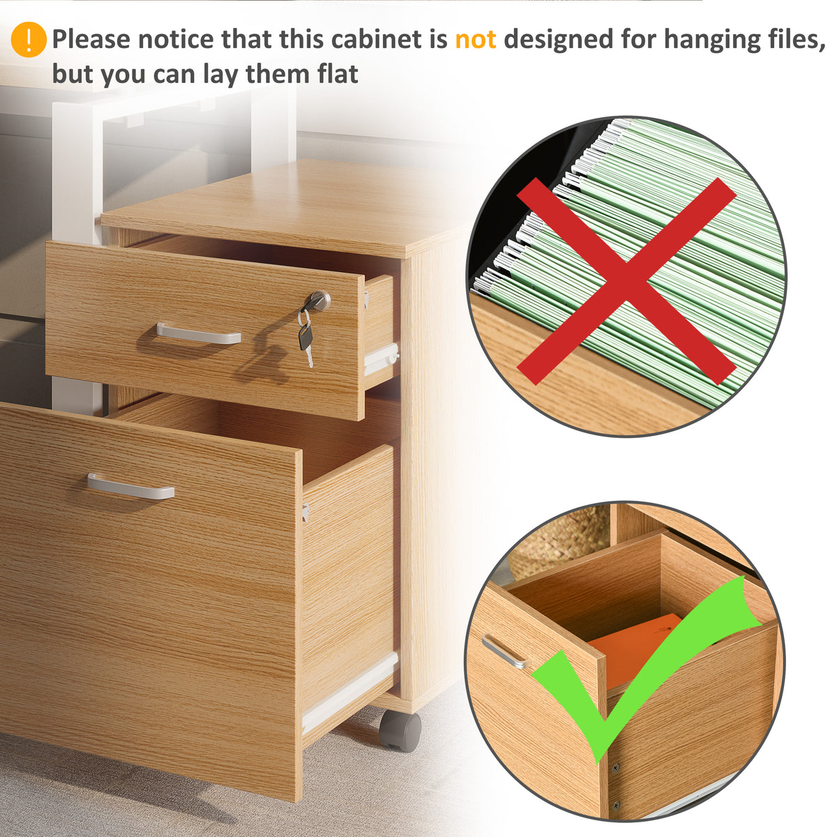 Mobile locking filing cabinet