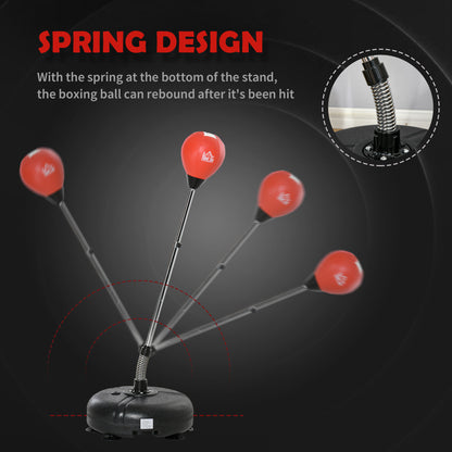 Freestanding reflex punching bag with stand