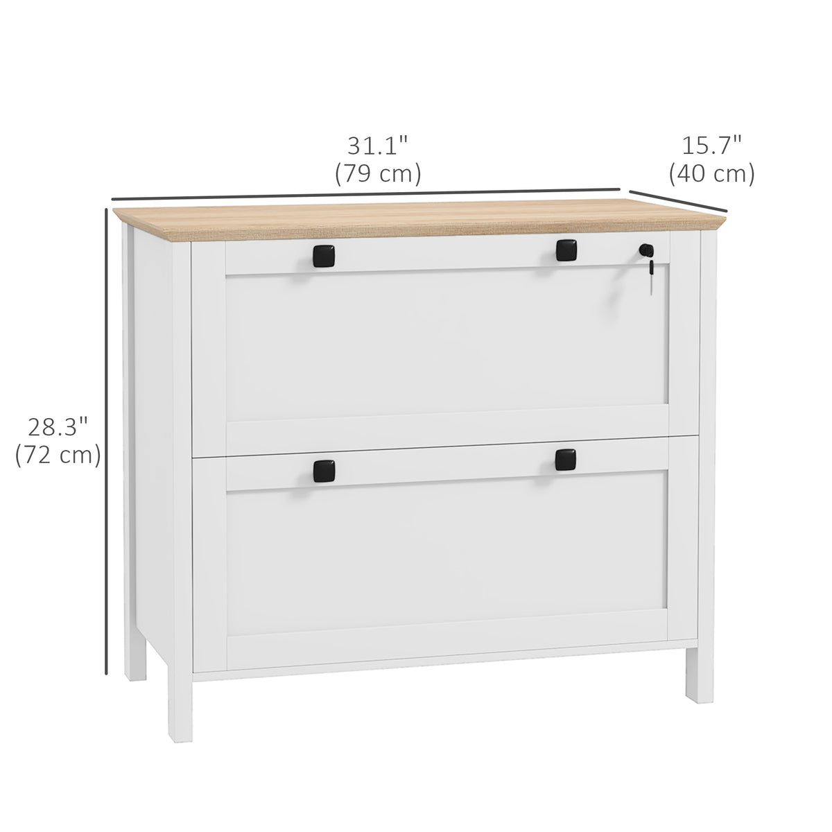 File Cabinet 2 Drawer Lockable with Adjustable Bar
