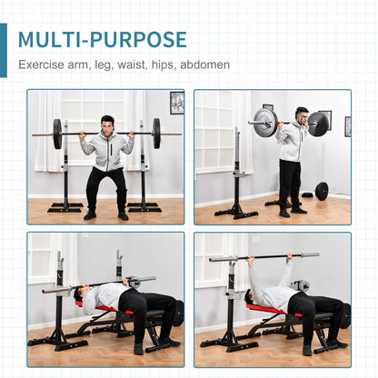 Soporte para sentadillas ajustable, robustez de acero — Lote de 2