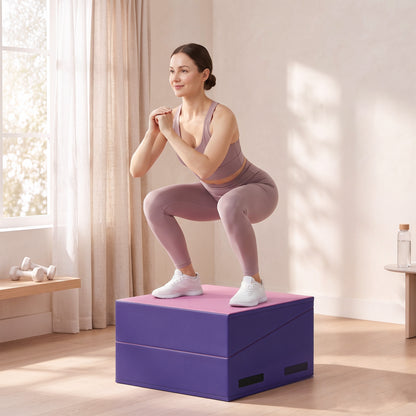 Colchoneta de gimnasia inclinada plegable de cuero